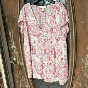 Like New Cynthia Rowley Paisley Print Top! Size 1X